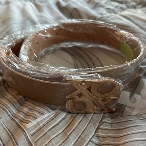 Callie Lives Tan Belt with Silver Buckle